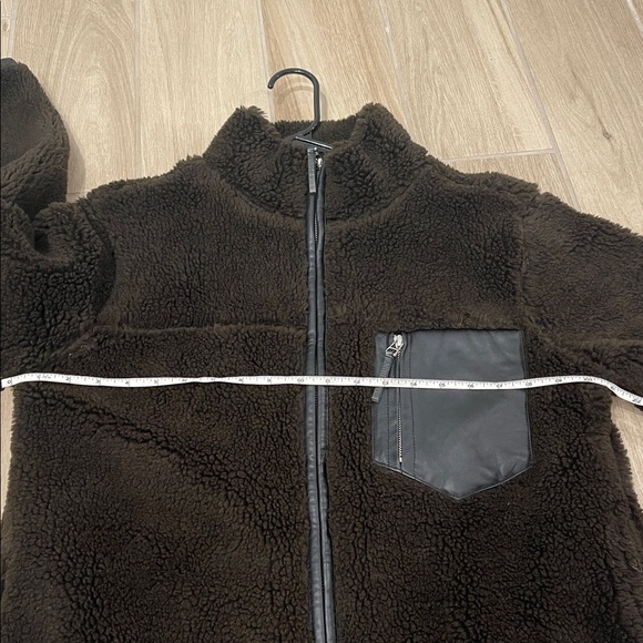 Anine Bing Ryder Full Zip Sherpa Teddy Brown Oversized Jacket Sz XS - Picture 13 of 14